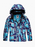 Купить Куртка горнолыжная подростковая для девочки голубого цвета 1773Gl