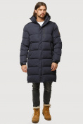 Купить Куртка зимняя удлиненная мужская темно-синего цвета 1780TS