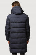 Купить Куртка зимняя удлиненная мужская темно-синего цвета 1780TS, фото 4