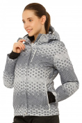 Оптом Куртка горнолыжная женская большого размера серого цвета 17881Sr, фото 2