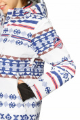Купить Куртка горнолыжная женская белого цвета 1795Bl, фото 7
