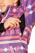Оптом Куртка горнолыжная женская фиолетового цвета 1795F, фото 5