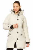 Купить Куртка парка зимняя женская бежевого цвета 1802B, фото 2