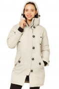 Оптом Куртка парка зимняя женская бежевого цвета 1802B, фото 6