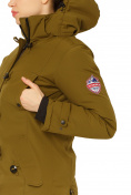 Купить Куртка парка зимняя женская цвета хаки 1802Kh, фото 7
