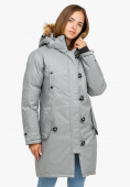 Купить Куртка парка зимняя женская светло-серого цвета 1805SS, фото 2