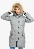 Купить Куртка парка зимняя женская светло-серого цвета 1805SS, фото 4