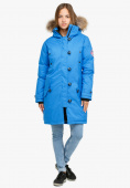 Оптом Куртка парка зимняя женская синего цвета 1805S