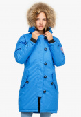Купить Куртка парка зимняя женская синего цвета 1805S, фото 3