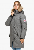 Купить Куртка парка зимняя женская серого цвета 1805Sr, фото 2