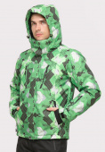 Оптом Куртка горнолыжная мужская зеленого цвета 18108Z, фото 3