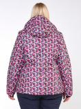 Купить Куртка горнолыжная женская большого размера малинового цвета 18112M, фото 6