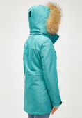 Купить Женская зимняя парка бирюзового цвета 18113-1Br, фото 3