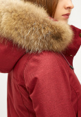 Купить Женская зимняя парка бордового цвета 18113-1Bo, фото 5