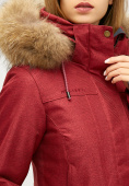 Купить Женская зимняя парка бордового цвета 18113-1Bo, фото 7