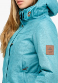 Купить Куртка парка зимняя женская бирюзового цвета 18113Br, фото 4