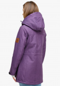 Купить Куртка парка зимняя женская фиолетового цвета 18113F, фото 4