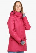Купить Куртка парка зимняя женская малинового цвета 18113М, фото 3