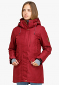 Оптом Куртка парка зимняя женская бордового цвета 18113B, фото 2