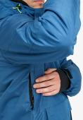 Оптом Куртка горнолыжная мужская голубого цвета 18122Gl, фото 5