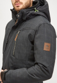 Оптом Мужская зимняя горнолыжная куртка черного цвета 18128Сh, фото 6