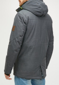 Оптом Мужская зимняя горнолыжная куртка серого цвета 18128Sr, фото 4