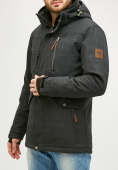 Оптом Мужская зимняя горнолыжная куртка черного цвета 18128Сh, фото 3