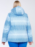 Оптом Куртка горнолыжная женская большого размера голубого цвета 1830Gl, фото 4