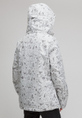 Оптом Куртка горнолыжная женская большого размера белого цвета 1830-1Bl, фото 3