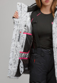 Купить Куртка горнолыжная женская большого размера белого цвета 1830-1Bl, фото 7