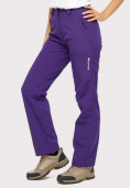 Купить Брюки женские из ткани softshell фиолетового цвета 1851F, фото 3