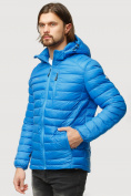 Купить Куртка мужская стеганная голубого цвета 1852G, фото 3