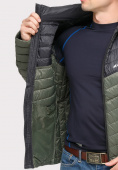 Купить Куртка мужская стеганная цвета хаки 1853Kh, фото 7