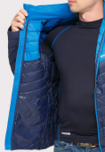 Купить Куртка мужская стеганная темно-синего цвета 1853TS, фото 6