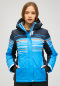 Оптом Женский зимний горнолыжный костюм синего цвета 01856S, фото 4