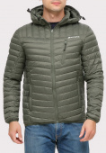 Купить Куртка мужская стеганная цвета хаки 1858Kh, фото 4