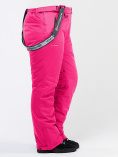 Купить Брюки горнолыжные женские большого размера розового цвета 1878R, фото 7