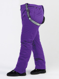 Оптом Брюки горнолыжные женские большого размера фиолетового цвета 1878F, фото 8