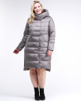 Купить Куртка зимняя женская молодежная серого цвета 191923_30Sr