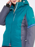 Купить Куртка горнолыжная женская большого размера зеленого цвета 1934Z, фото 5