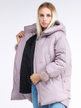 Купить Куртка зимняя женская молодежная с помпонами розового цвета 1943_12R, фото 8