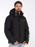 Оптом Мужская зимняя горнолыжная куртка черного цвета 1947Ch