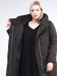 Купить Куртка зимняя женская классическая одеяло коричневого цвета 191949_09K, фото 2
