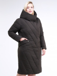 Купить Куртка зимняя женская классическая одеяло коричневого цвета 191949_09K, фото 4