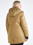 Купить Куртка парка зимняя женская большого размера горчичного цвета 19491G, фото 6
