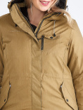 Купить Куртка парка зимняя женская большого размера горчичного цвета 19491G, фото 10