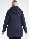 Купить Куртка парка зимняя женская большого размера темно-синего цвета 19491TS, фото 7