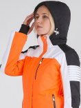 Оптом Женский зимний горнолыжный костюм оранжевого цвета 019601O, фото 8