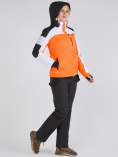 Оптом Женский зимний горнолыжный костюм оранжевого цвета 019601O, фото 3
