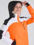 Оптом Женский зимний горнолыжный костюм оранжевого цвета 019601O, фото 7